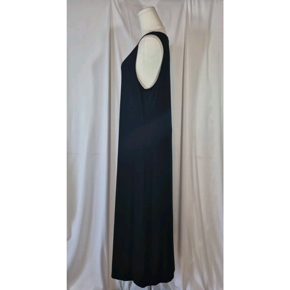 Bryn Walker Piers Modal Ponte Round Neck Midi Dress Black Medium View 6